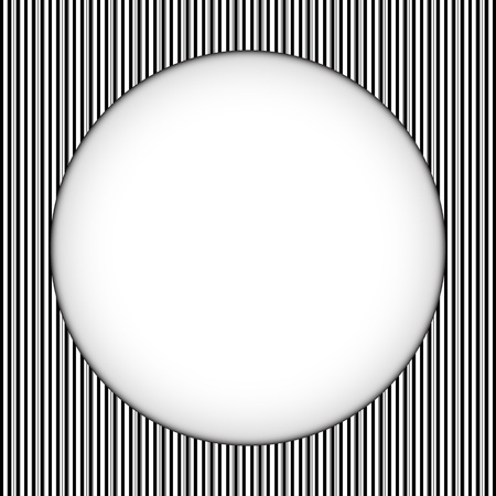Vector - Circle Border Black and White Stripesのイラスト素材