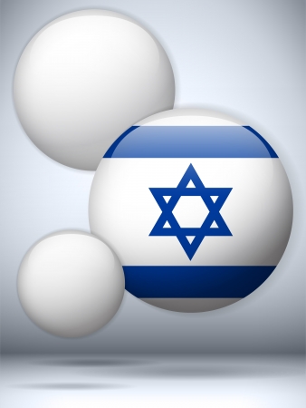 Vector - Israel Flag Glossy Buttonのイラスト素材
