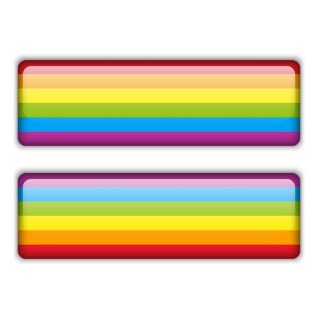 Vector - Gay Flag Equal Striped Stickerのイラスト素材