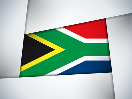 South Africa Country Flag Geometric Backgroundのイラスト素材