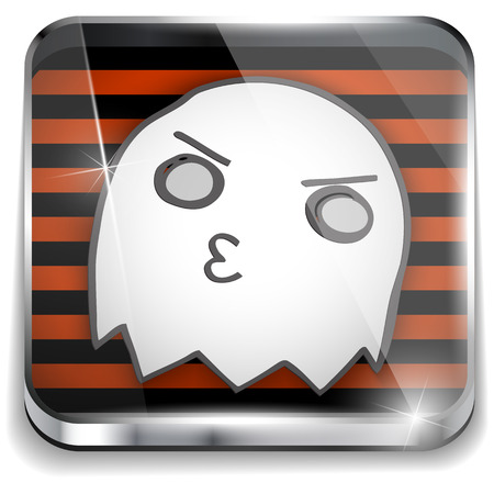 Halloween Ghost Icon Button Applicationのイラスト素材
