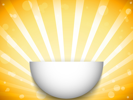 Vector - Half Open Circle with Yellow Stripesのイラスト素材