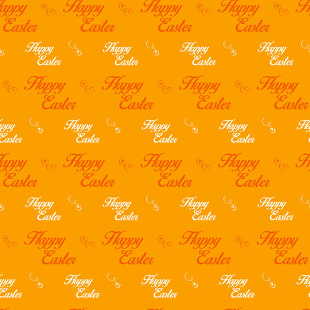 Vector - Happy Easter Letter Orange Seamless Backgroundのイラスト素材