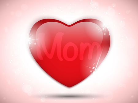 Vector - Happy Mother Day Heart Backgroundのイラスト素材