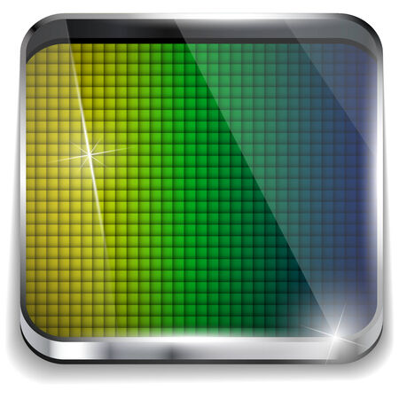 Vector - Brazil Flag Square Yellow Green Blue Backgroundのイラスト素材