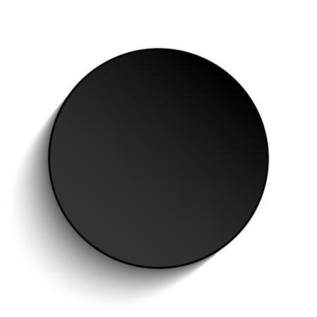 Vector - Black Circle Button on White Backgroundのイラスト素材