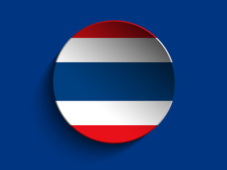 Vector - Flag Paper Circle Shadow Button Thailandのイラスト素材