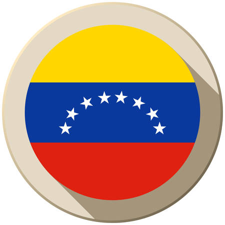 Vector - Venezuela Flag Button Icon Modernのイラスト素材