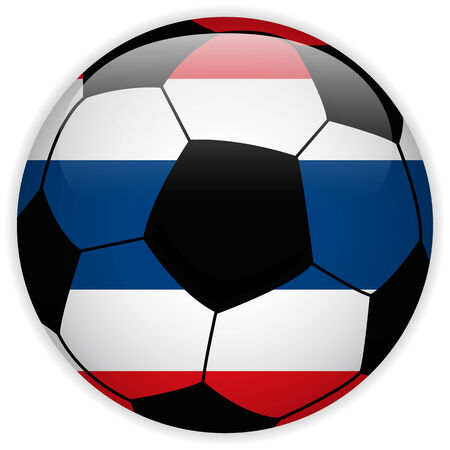 Vector - Thailand Flag with Soccer Ball Backgroundのイラスト素材