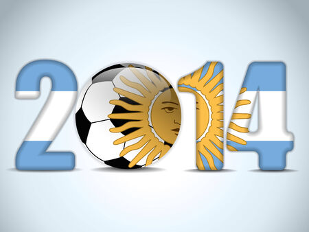 Vector - Argentina 2014 with Argentinian Flagのイラスト素材