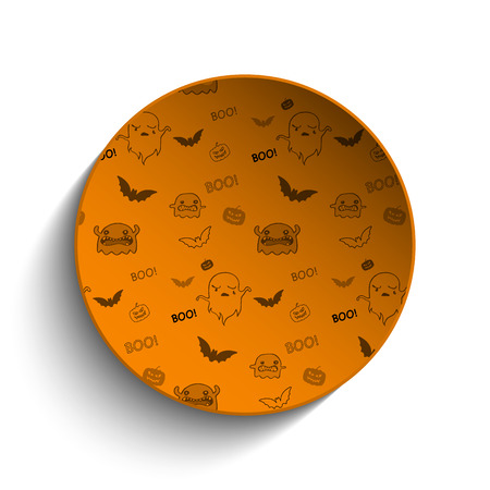 Happy Halloween Ghost Bat Icon Backgroundのイラスト素材