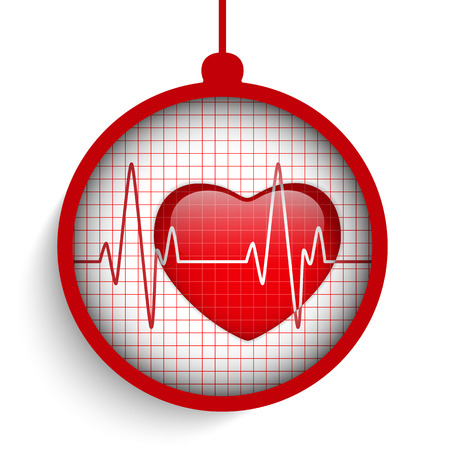 Vector - Merry Christmas Doctor Hospital Heart Ballのイラスト素材
