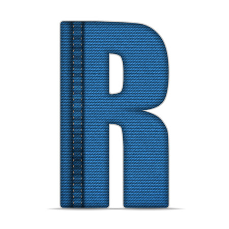 Vector - Alphabet Blue Jeans Letterのイラスト素材