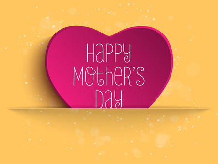 Vector - Happy Mother Day Heart Backgroundのイラスト素材