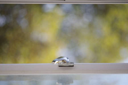 Close up of a glass windowの写真素材