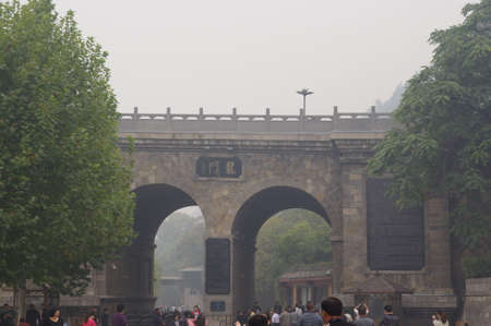 View of the Longmenqiao in Chinaのeditorial素材