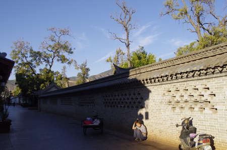 View of an alley in old townのeditorial素材