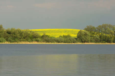 Spring lakeの写真素材
