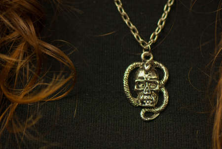 necklace skullの写真素材