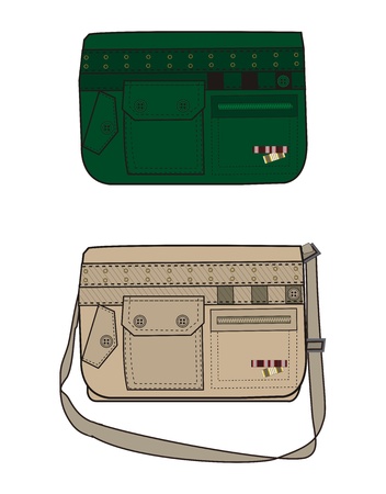 bag template greenのイラスト素材