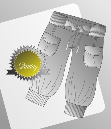 apparel girl style pantsのイラスト素材