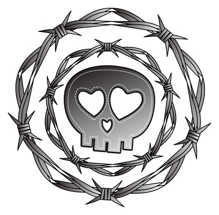 skull full art metalのイラスト素材