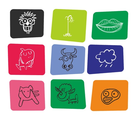 nice  doodle allのイラスト素材