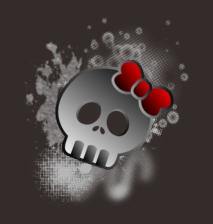 bad skull ladyのイラスト素材