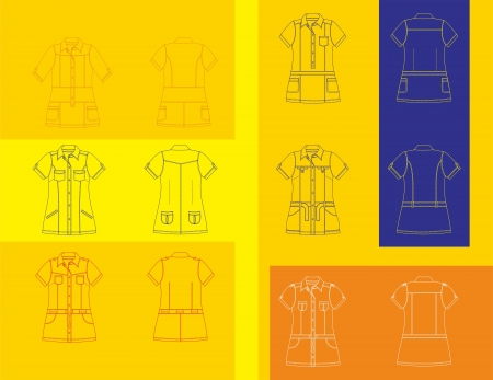 girl dress apparelのイラスト素材