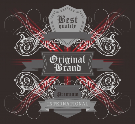 label vintage onのイラスト素材