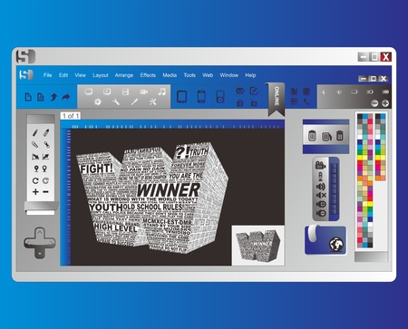 application windowのイラスト素材