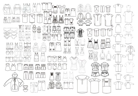 apparel art template allのイラスト素材