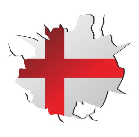 crack englandのイラスト素材