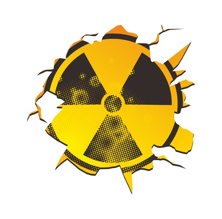 crack nuclear signのイラスト素材