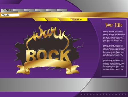 web page template rockのイラスト素材