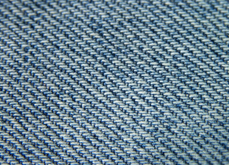 Closeup of the texture of blue jeans