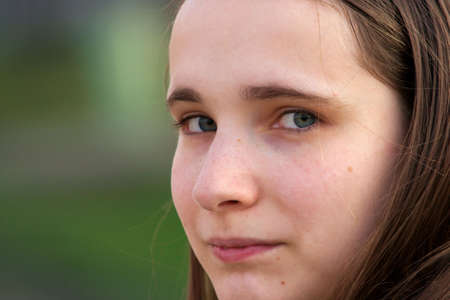 Outdoor portrait of a girlの写真素材