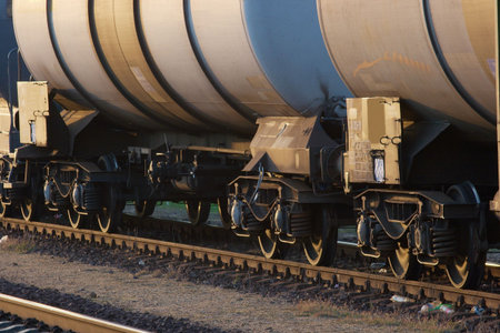 Wagons of an oil-transporting freight train