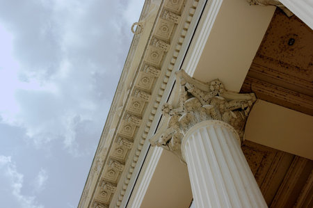 Columns and upper part of a historic building