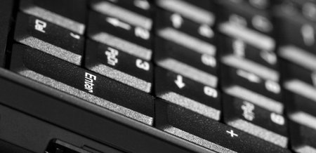 Numpad part of the keyboard of a laptop