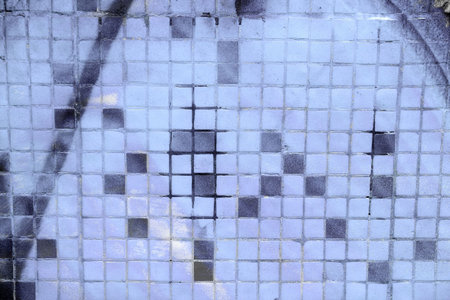 Background image with small tiles in blue tone