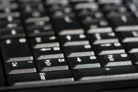 Keyboard detail on a laptop