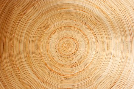 Circular texture of a wooden bowlの写真素材
