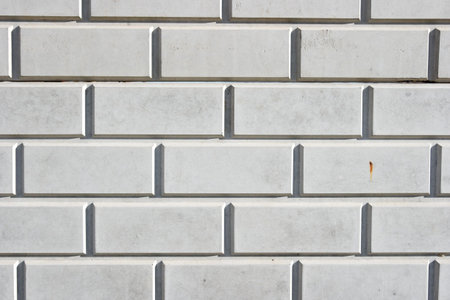 Wall with smooth white bricks