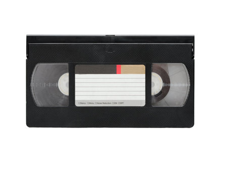 VHS video cassette isolated on white background