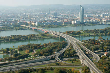 Aerial city view of Vienna, Austriaの写真素材