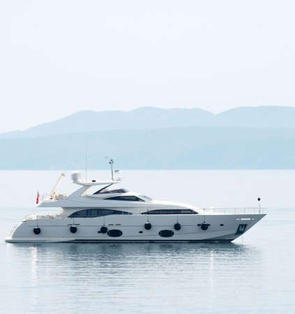 Luxury yacht on the seaの写真素材