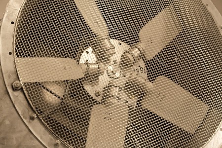 Big industrial fan in a factoryの写真素材