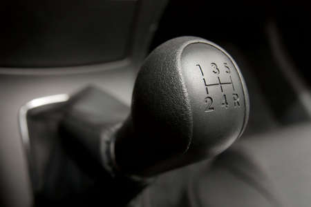 Closeup of the gearstick of a carの写真素材