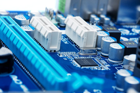 Detail of a computer mainboard